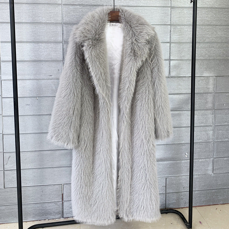 Faux Fox Fur Imitation Long Below The Coats