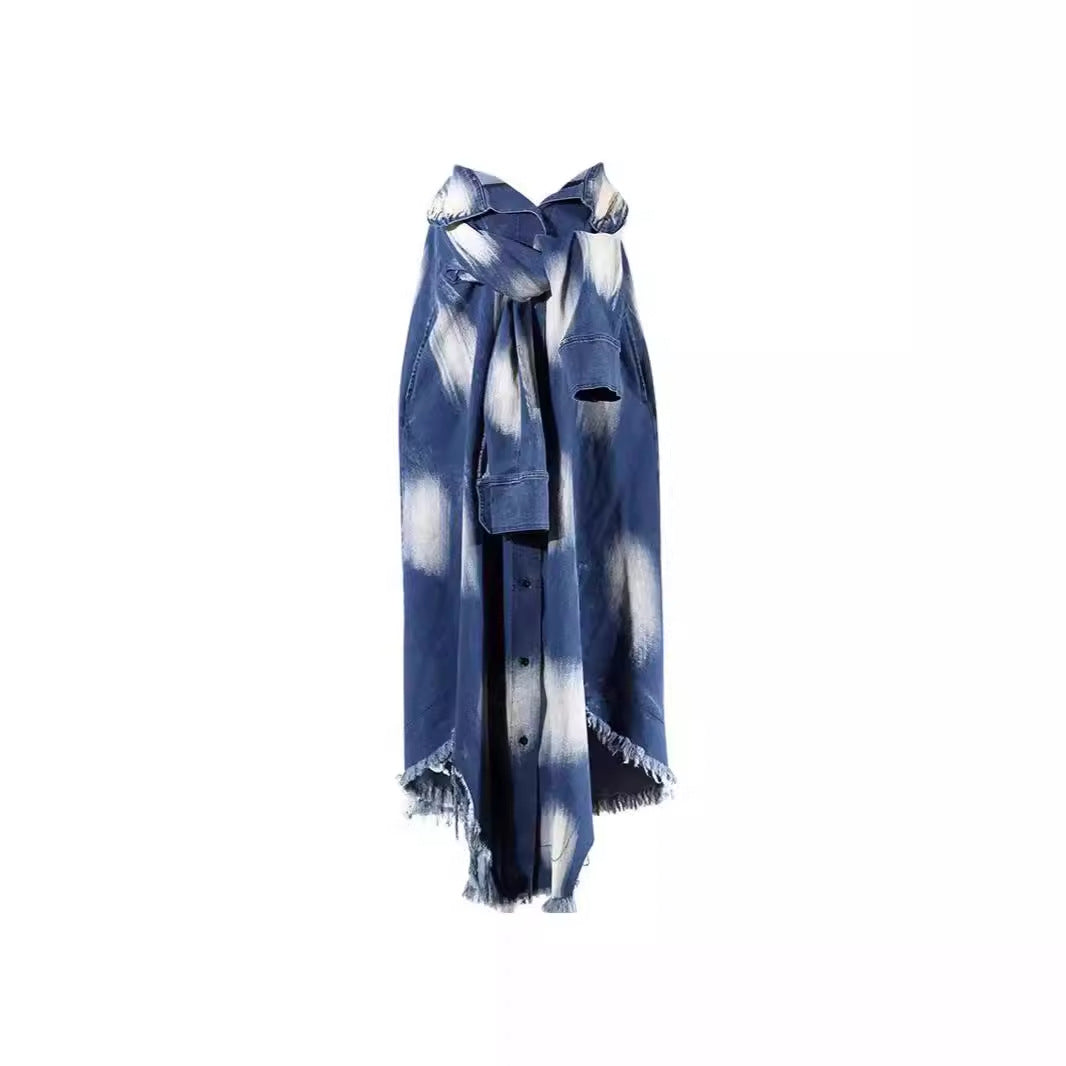 Women's Wear Fringed Hem Tie Waist Head Design Skirts