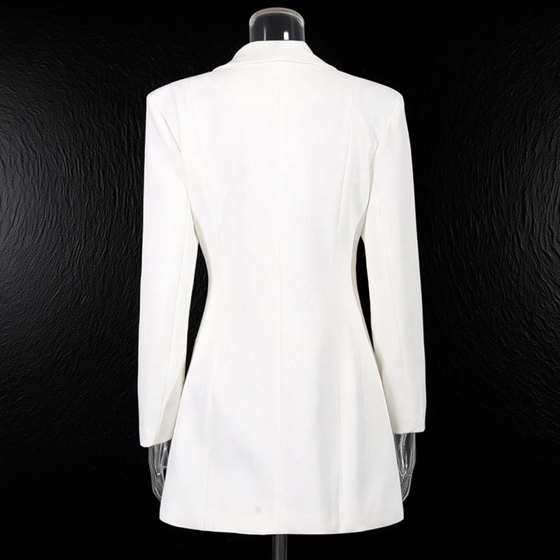 Women's Advanced Design Metal Buckle Belt Waist Blazers