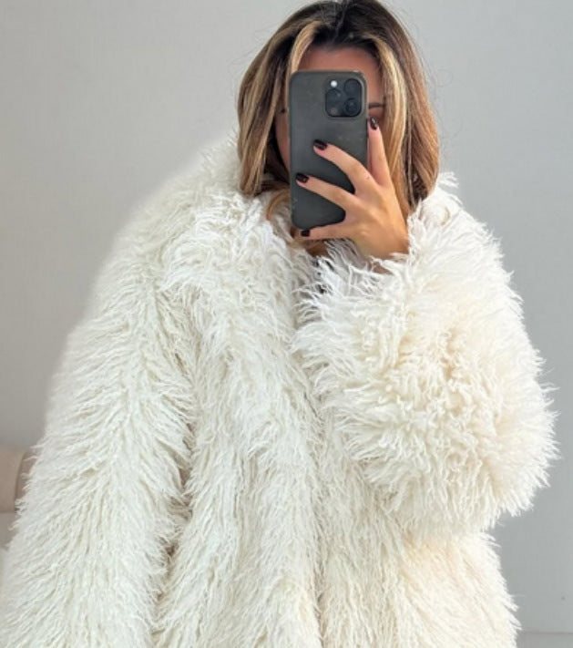 Women's Fur Large Lapel Artificial Fashion Fox Coats