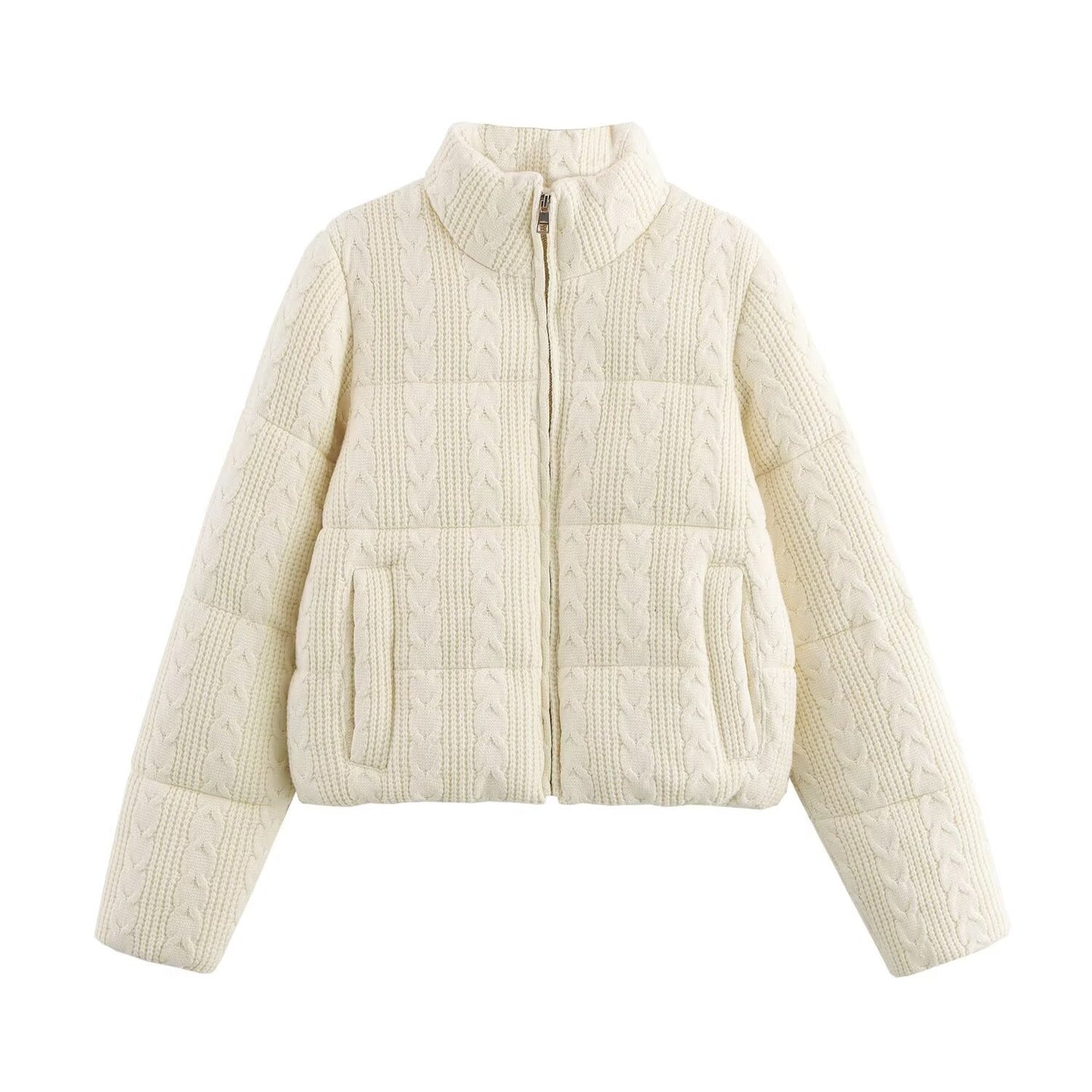 Women's Trendy Street Fashionable Knitted Cotton Jackets