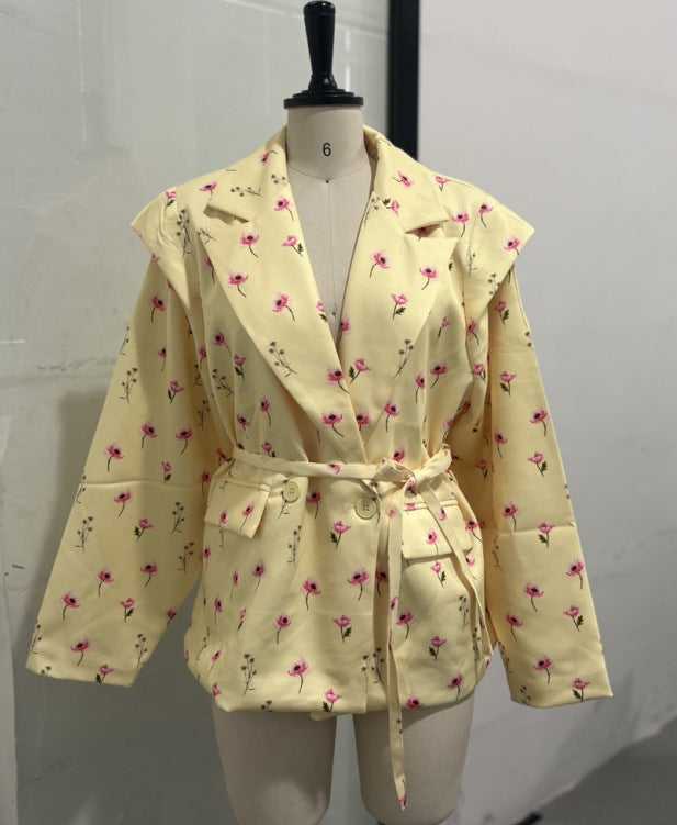 Women's High-grade Temperament Commute Padded Shoulder Blazers