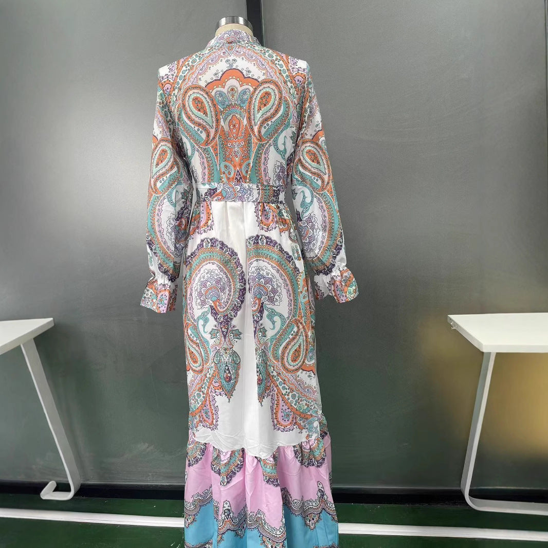 Women's Summer Holiday Fashion Ethnic Style Short-sleeved Dresses
