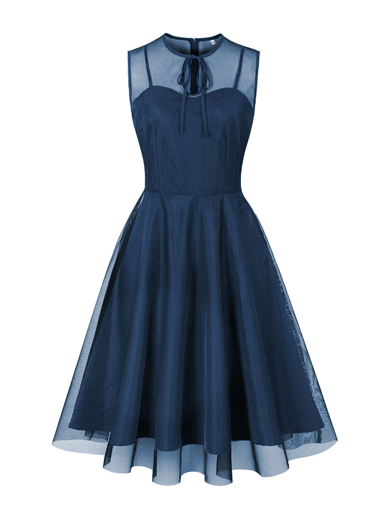 Women's Sleeveless Court Big Swing Mid-length Elegant Dresses