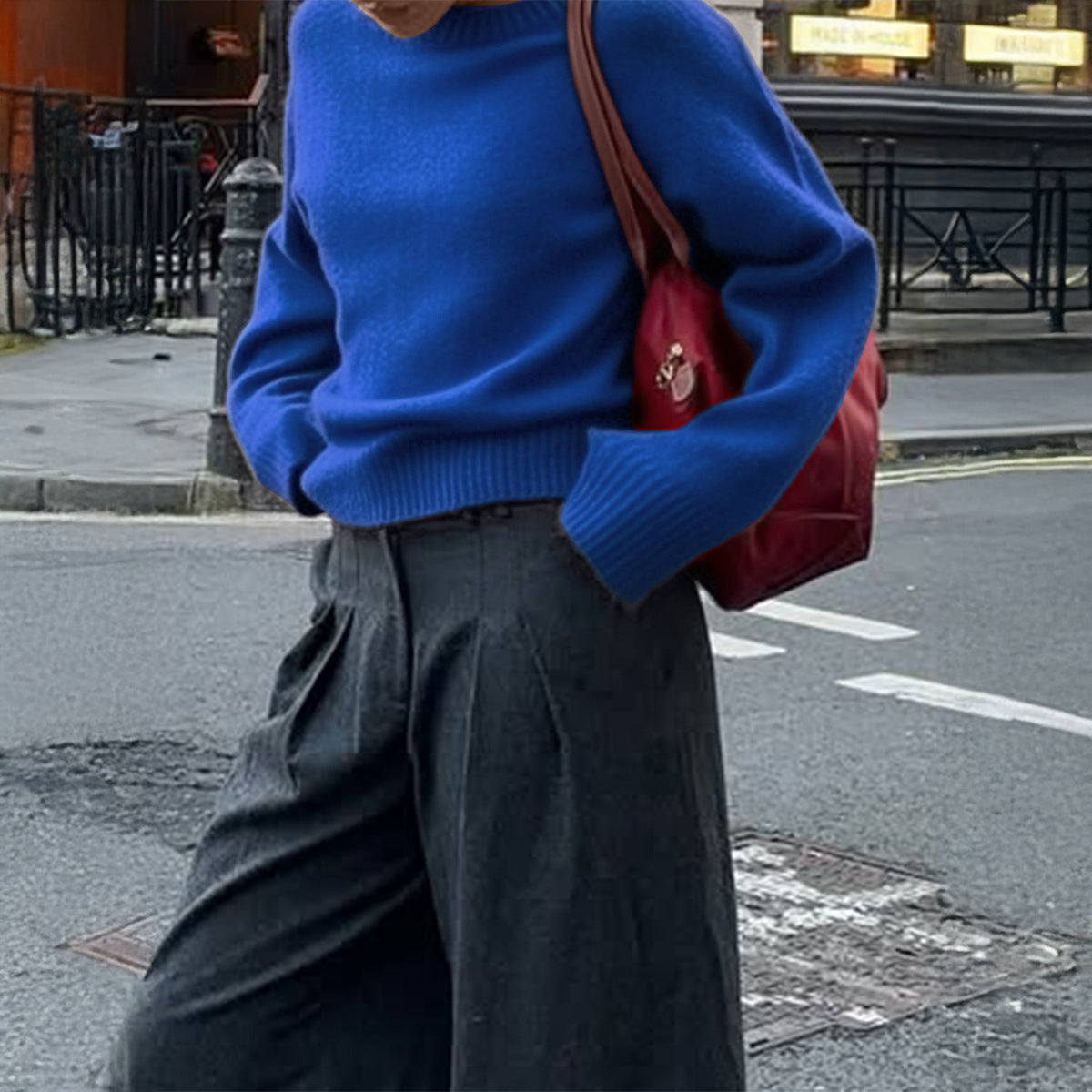 Women's Simple Style Round Neck Long Sleeve Sweaters
