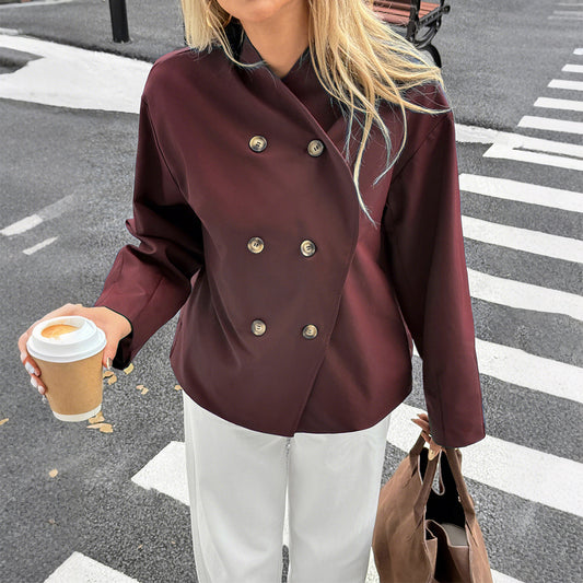 Women's Casual Vacation Style Button Long Sleeve Coats