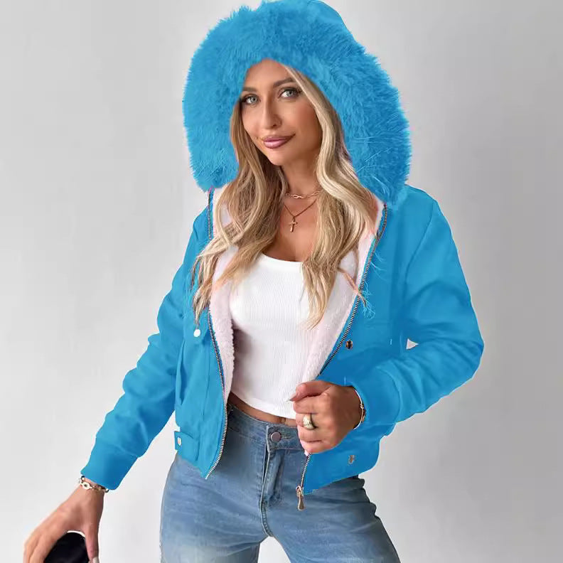 Women's Versatile Trendy Casual Furry Lining Jackets