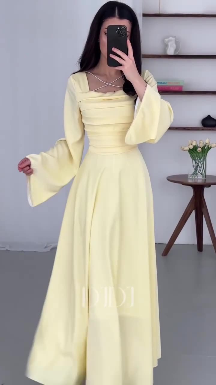 Women's Summer Retro Elegance Long Sleeve Dress Dresses