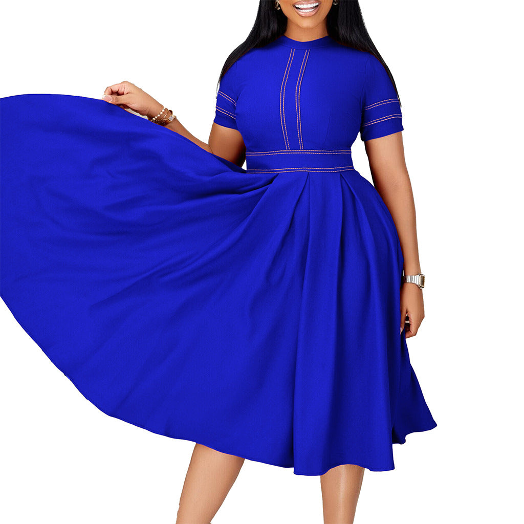 Women's African Large Summer Elegant A- Line Clothing