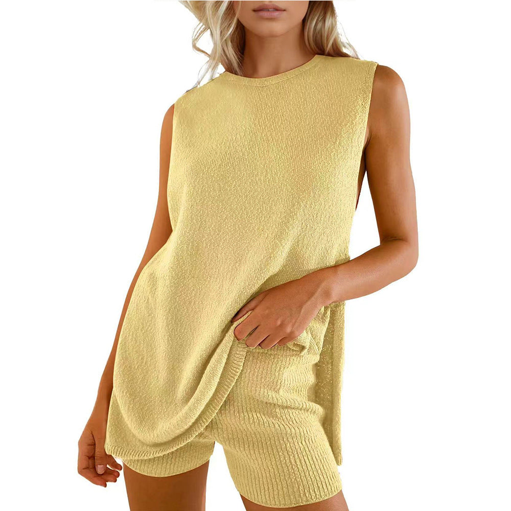 Women's Versatile Fashion Casual Knitted Sleeveless Suits