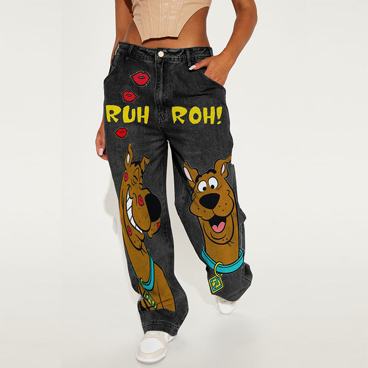 Women's Long High Waist Wide Leg Jeans