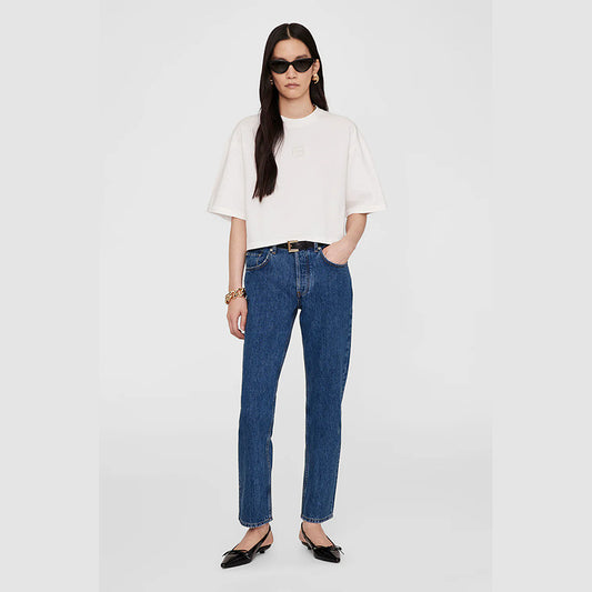 Women's North American Niche Front Chest Letter Embroidery Loose Blouses
