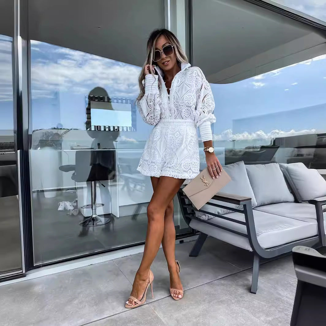 Style Summer Solid Color Single Breasted Blouses