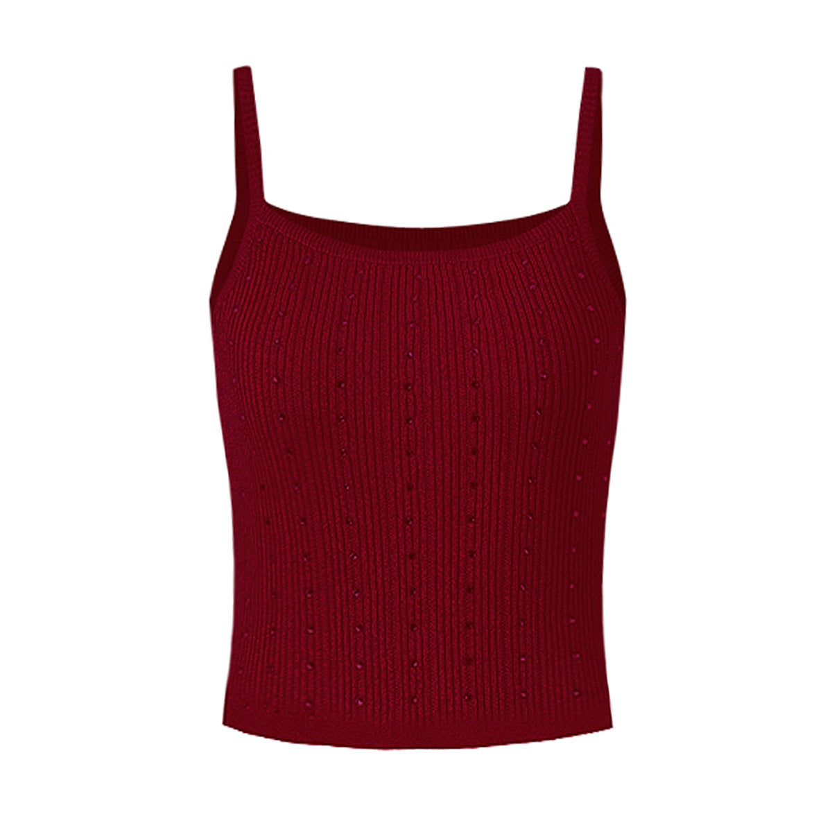 Women's Quality Knitted Dress Rhinestone Wool Woven Dresses