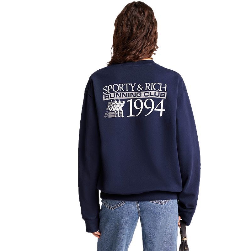 Women's North American Niche Front Rear Letters Printed Fleece Sweaters