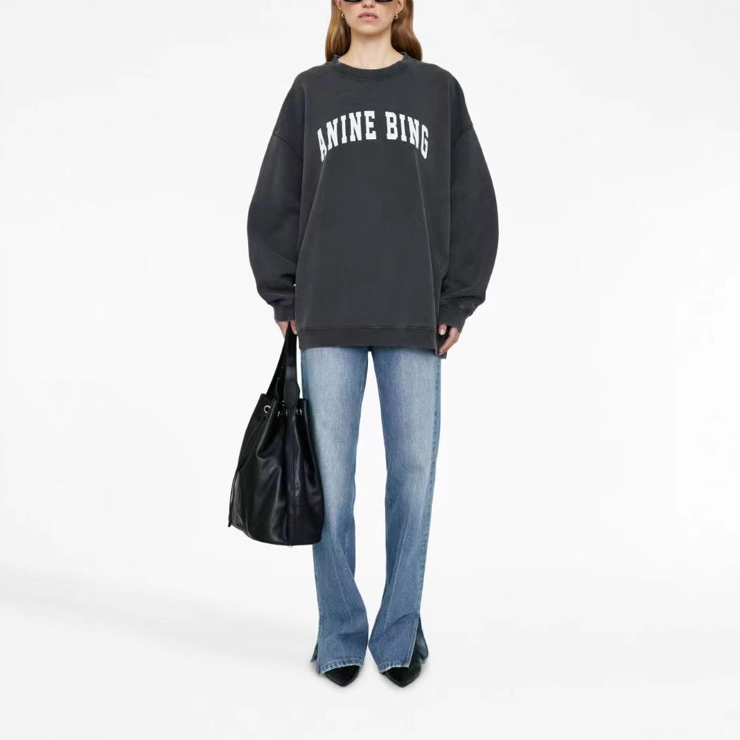 Women's American Niche Classic Letter Printing Fried Sweaters