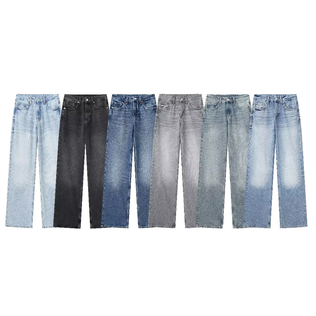 Women's Cool French Style Wide Leg Jeans