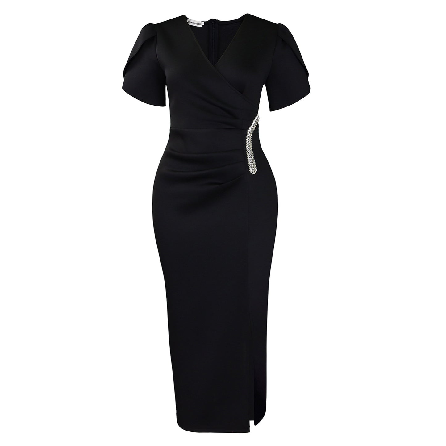 Women's Elegant V Banquet Long Dress Rhinestone Dresses