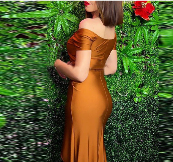 Women's Commute Long Dress Elegant Strap High Dresses