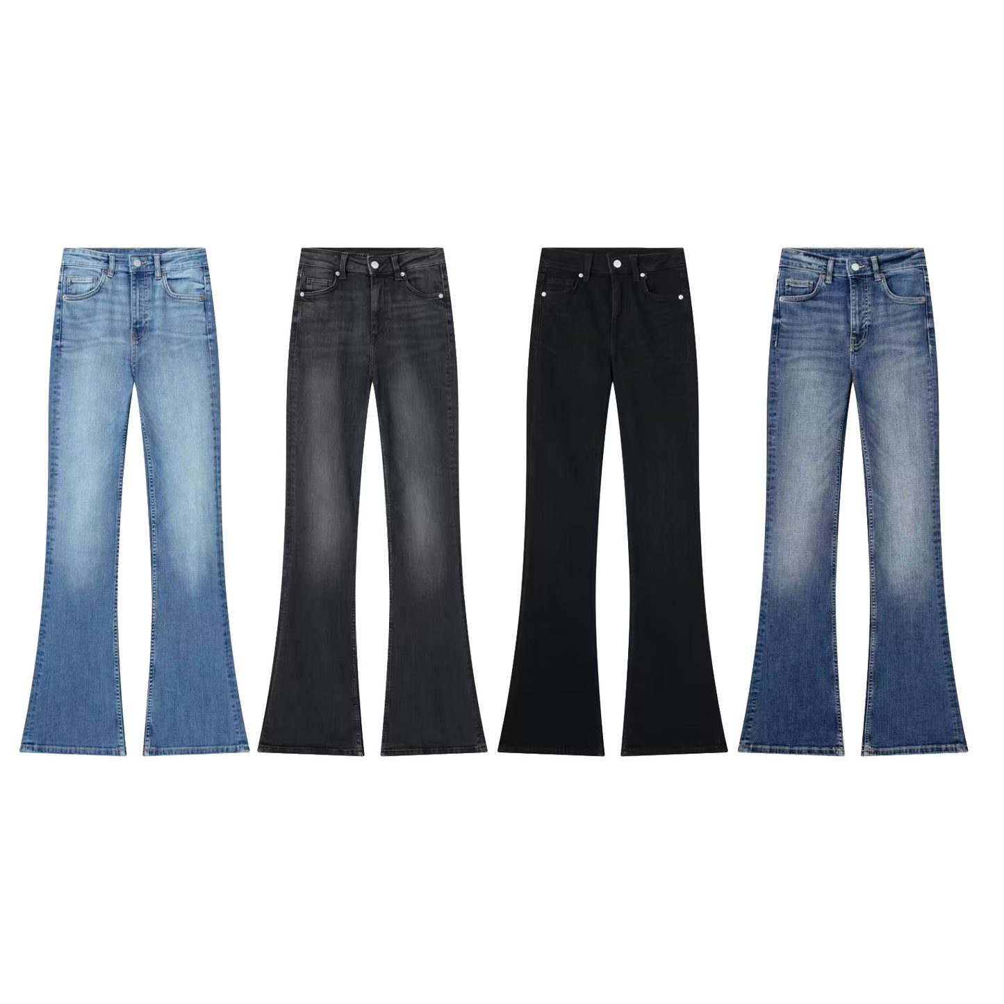 Women's Creative French Style Long Flared Jeans