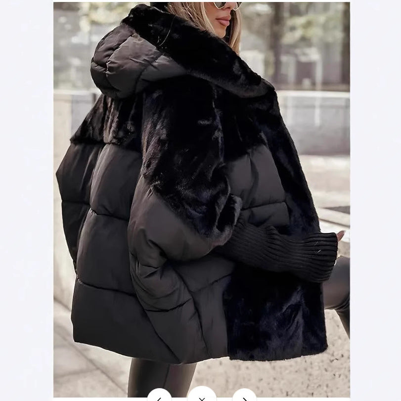 Women's Casual Loose Stitching Down Cotton Jackets