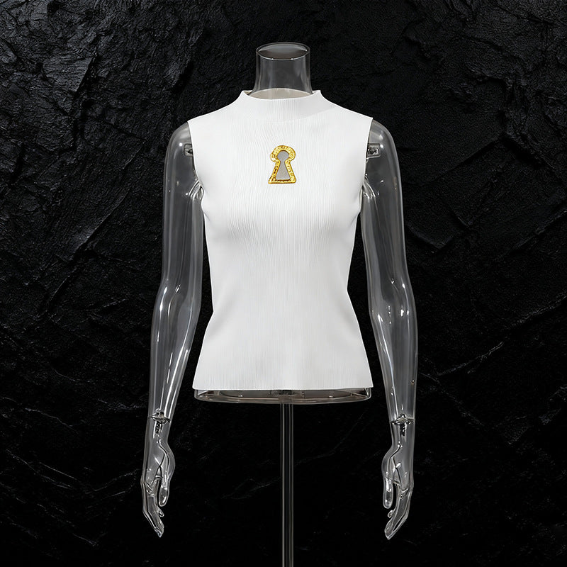 Autumn Fashion Design Sleeveless Simple Comfortable Tops