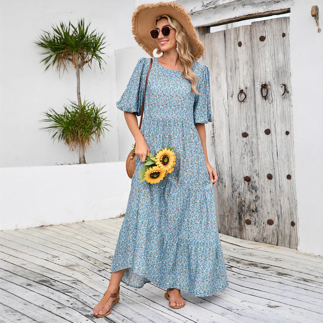 Round Neck Shirt With Half Sleeve Dress Dresses