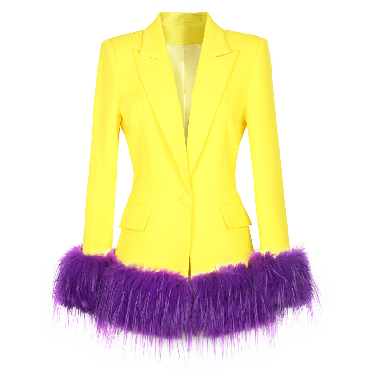 Women's Attractive Unique Detachable Feather Fashion Coats