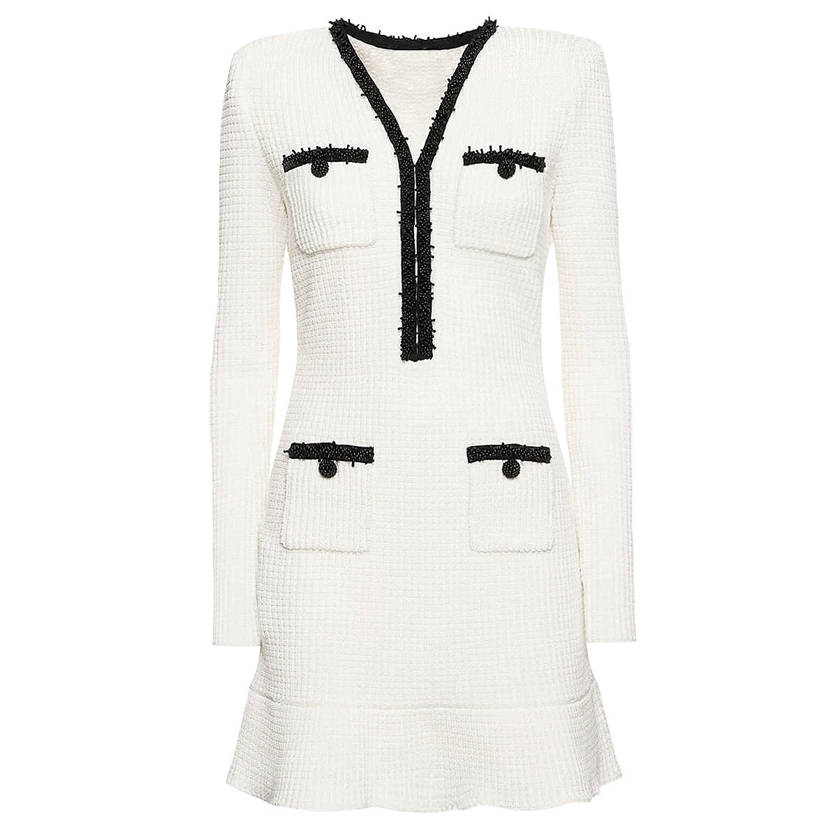 Knitted Slim Fit Slimming Bead Long Dresses