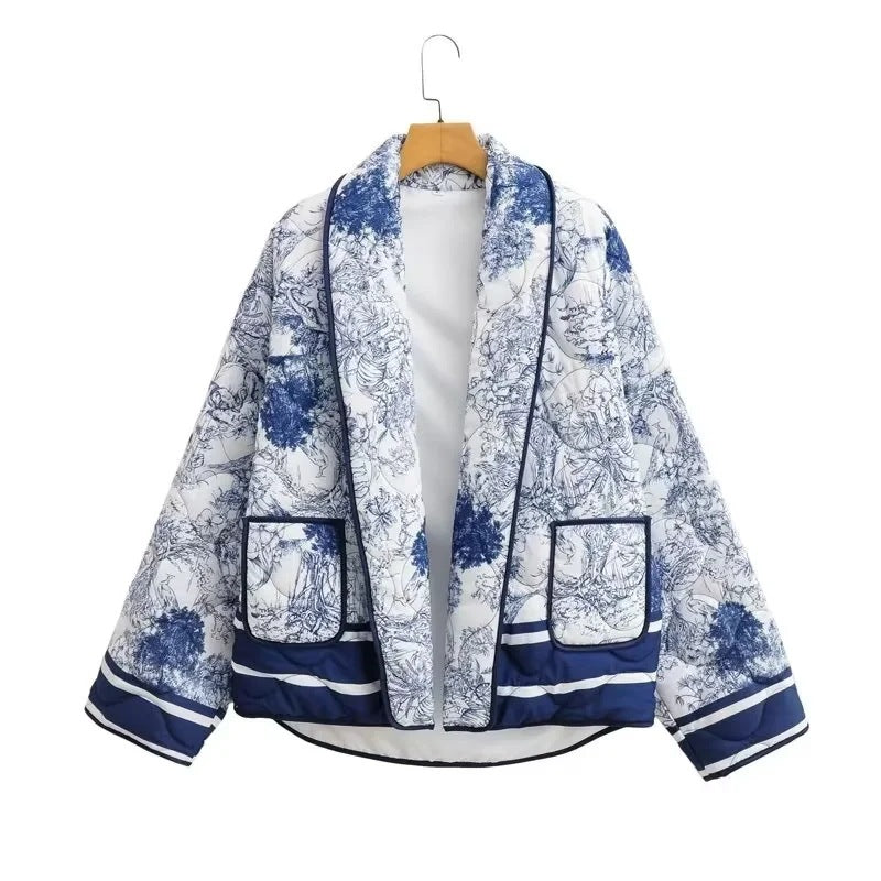Women's Durable Charming Printing Cotton Fashionable Jackets