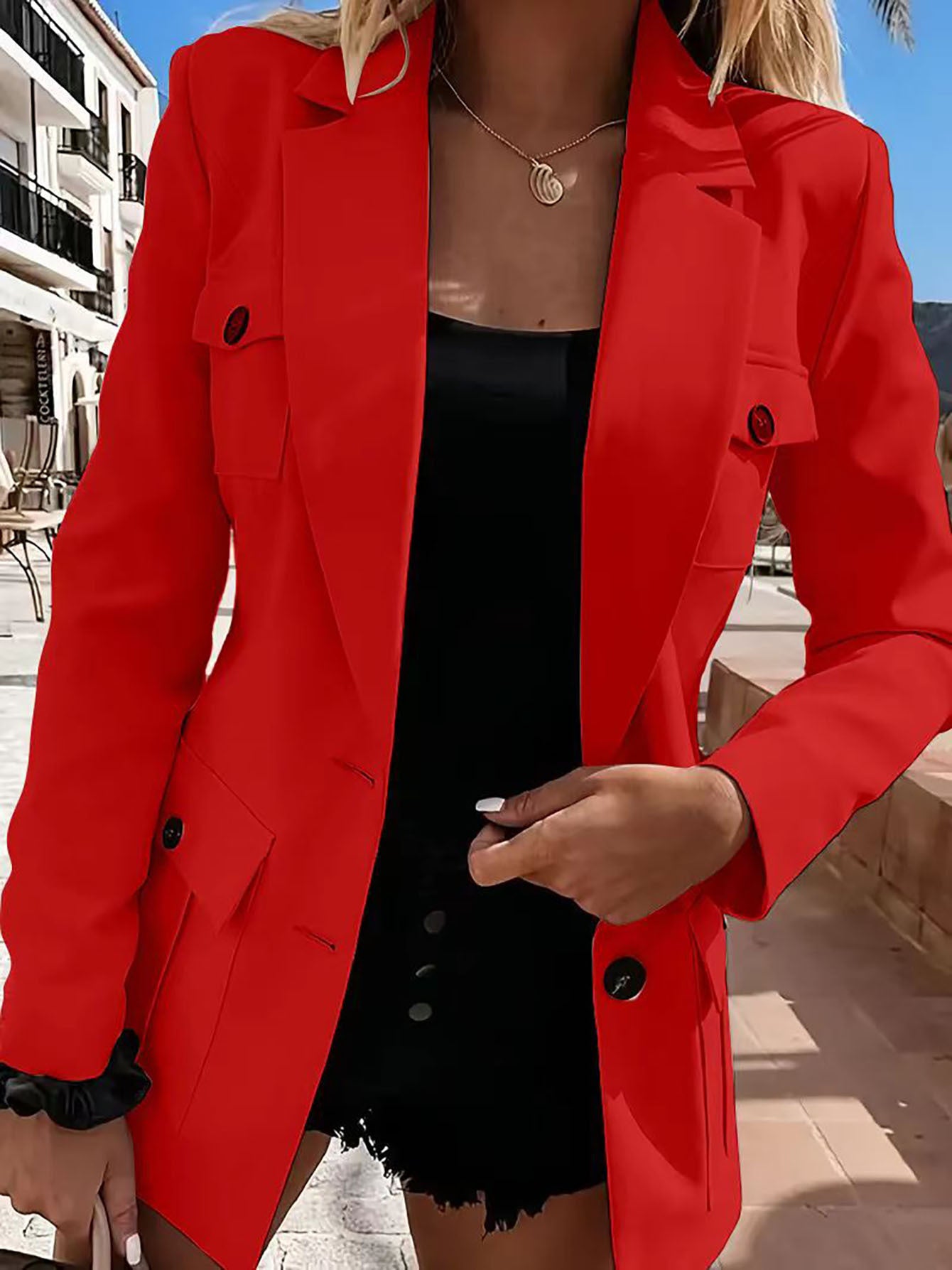 Women's Solid Color Elegant Long Sleeve Small Blazers