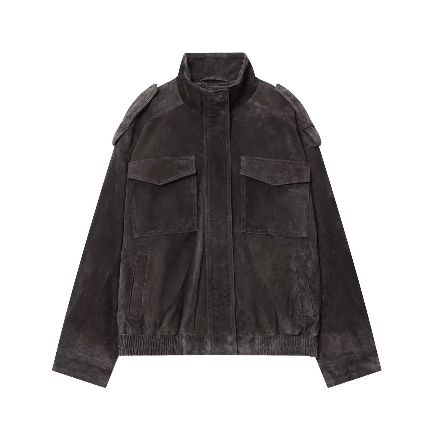 Women's Autumn Fashion Personality Street Suede Textured Jackets