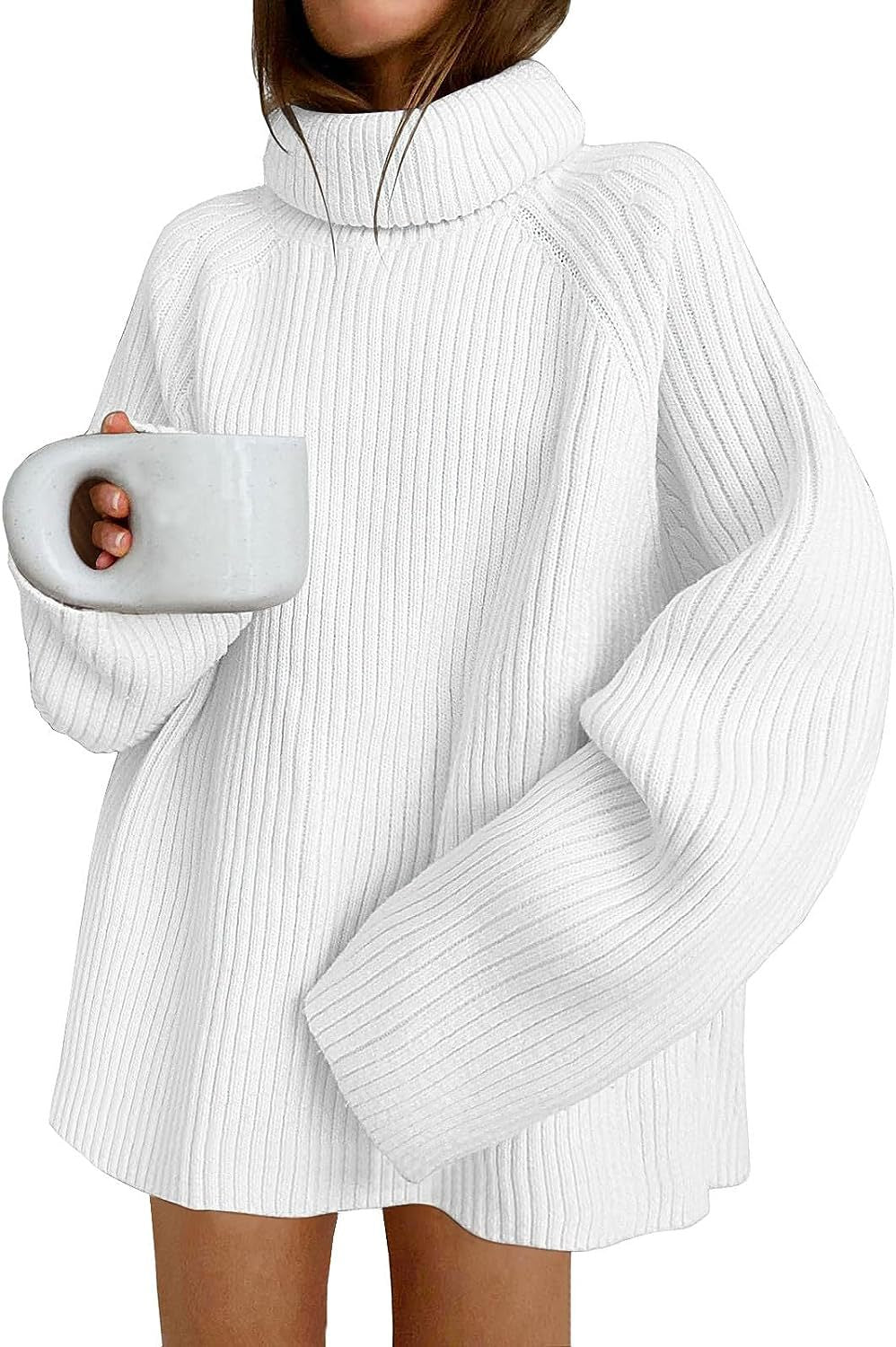 Women's Knitted Pullover Fashion High Collar Loose Sweaters