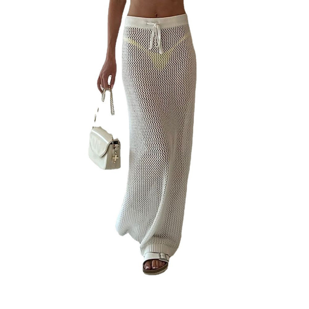 Women's Summer Sexy Cutout Knitted Beach Vacation Skirts