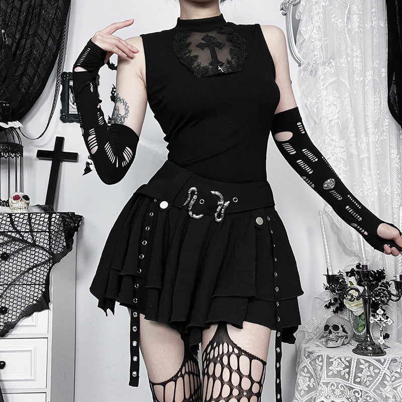 Women's Goth Style Irregular Heavy Metal Retro Skirts
