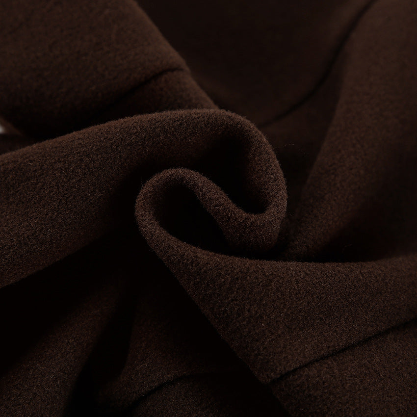 Women's Lapel Elegant Double Breasted Woolen Fashion Coats