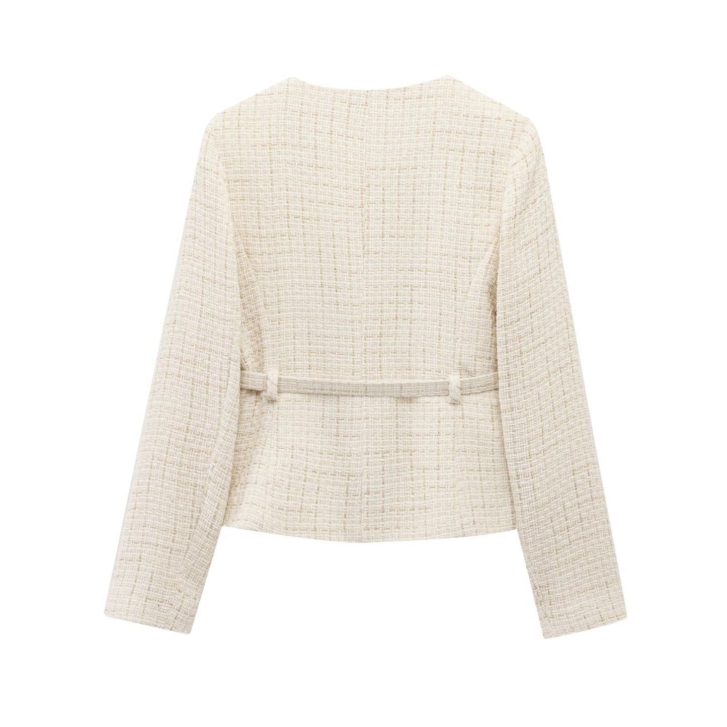Women's Classic Style Belt Texture Casual Suits