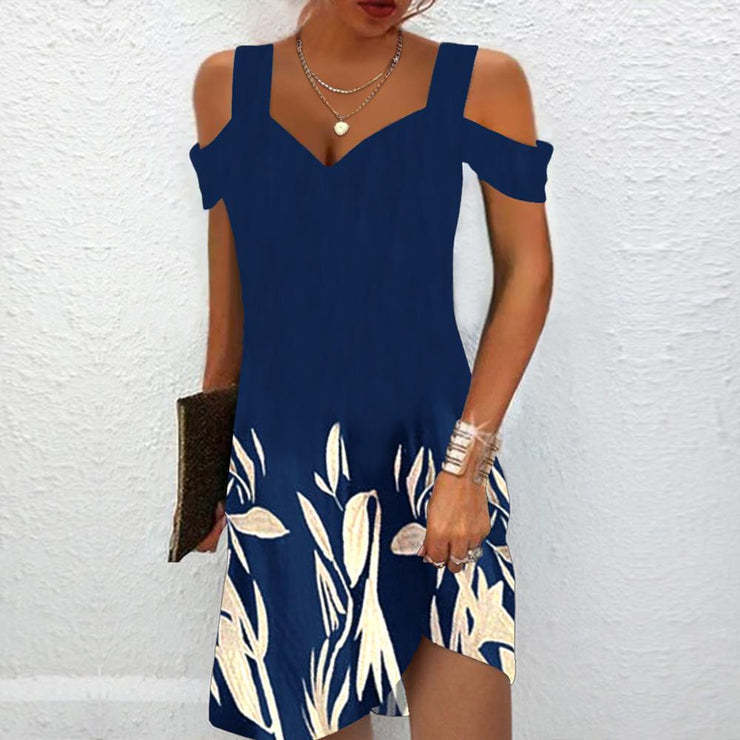 Women's Popular Summer Sexy Sleeves Printing Dresses