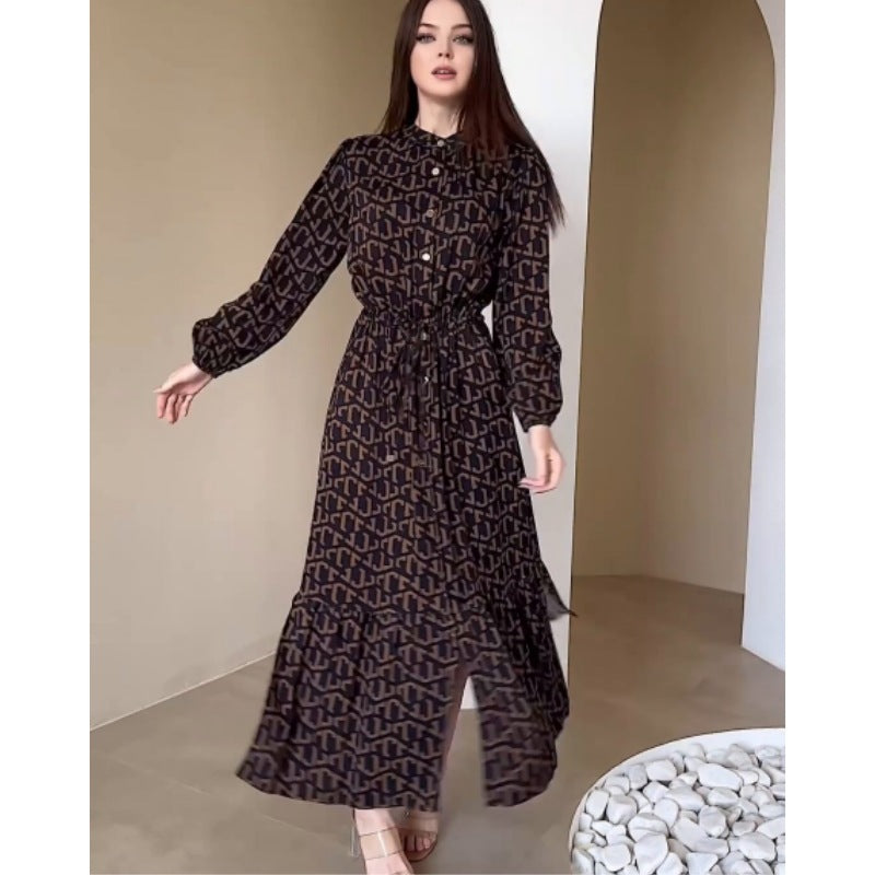 Autumn Fashion Elegant Graceful Waist Dress Dresses