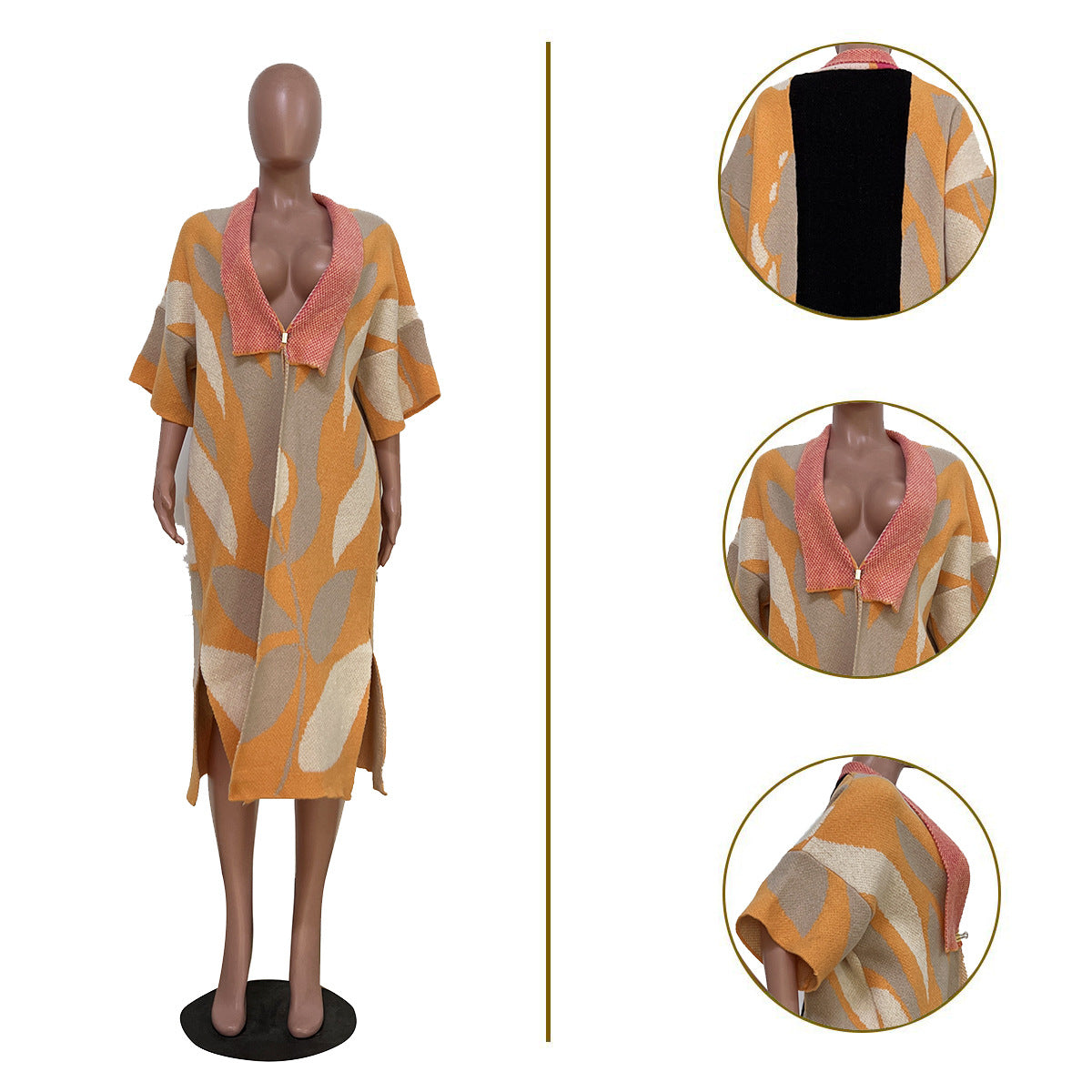 Women's Trendy Casual Short-sleeved Knitted Long Sweaters