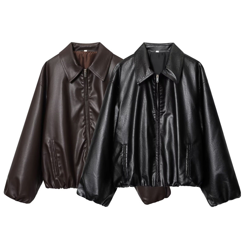 Women's Autumn Fashion Casual Hipster Zipper Imitation Clothing