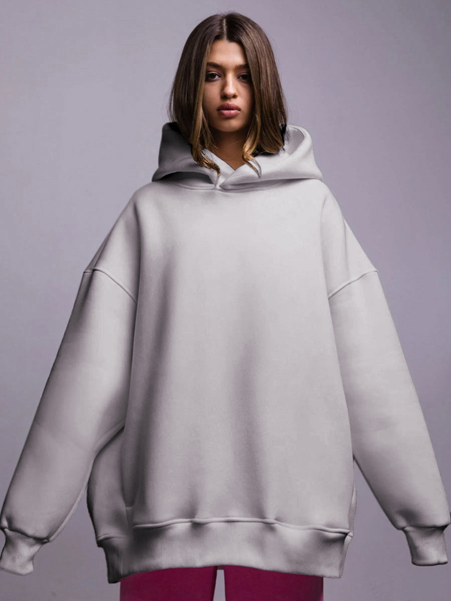 Women's Solid Color Hooded Fashion Simple Casual Sweaters