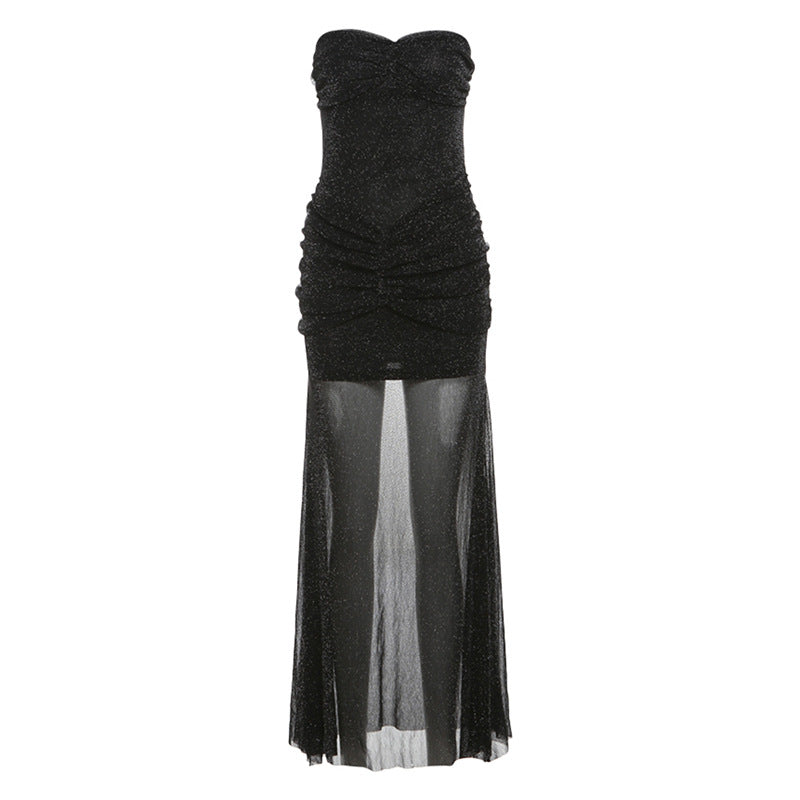 Women's Solid Color Street Fashion Tube Dress Dresses