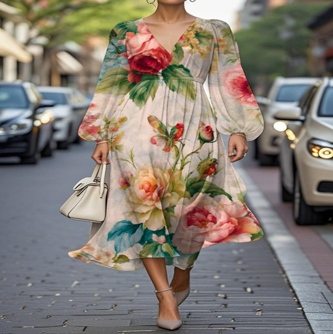 Beautiful Printed Casual Retro Sexy Dress Dresses