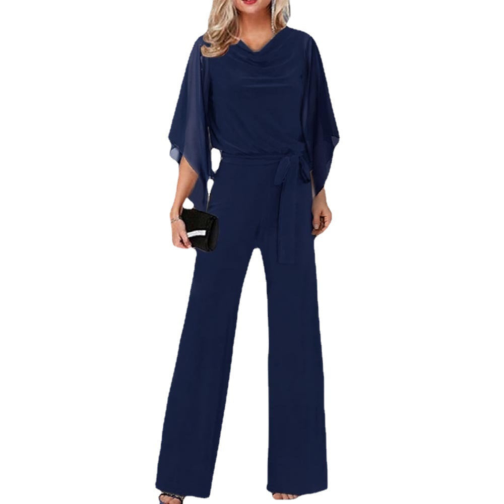 Women's Summer Fashion Solid Color High Waist Pants