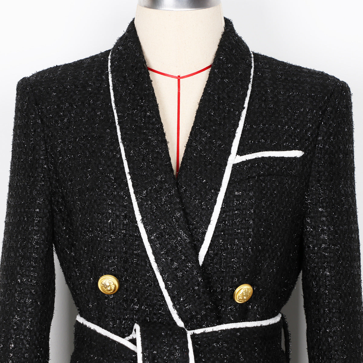 Women's Unique Tweed Waist Slimming Business Blazers