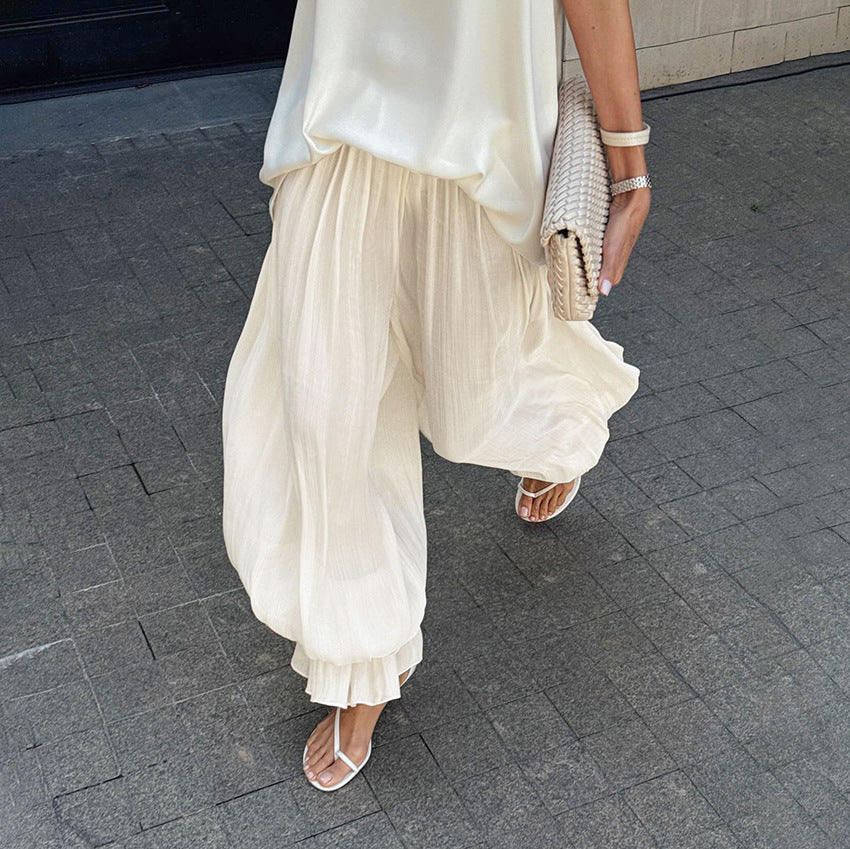 Women's Banded Design Graceful Fashionable Elegant Casual Pants