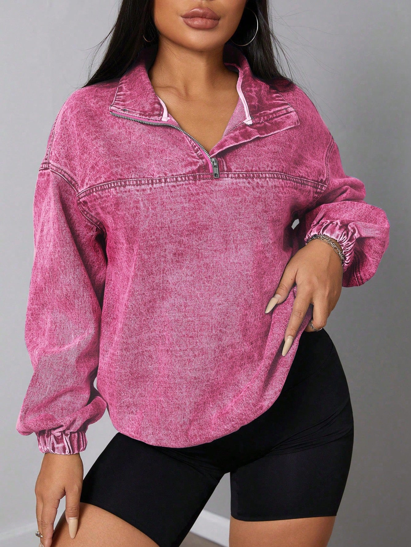 Women's Loose Pullover Leisure Denim Shirt Blouses