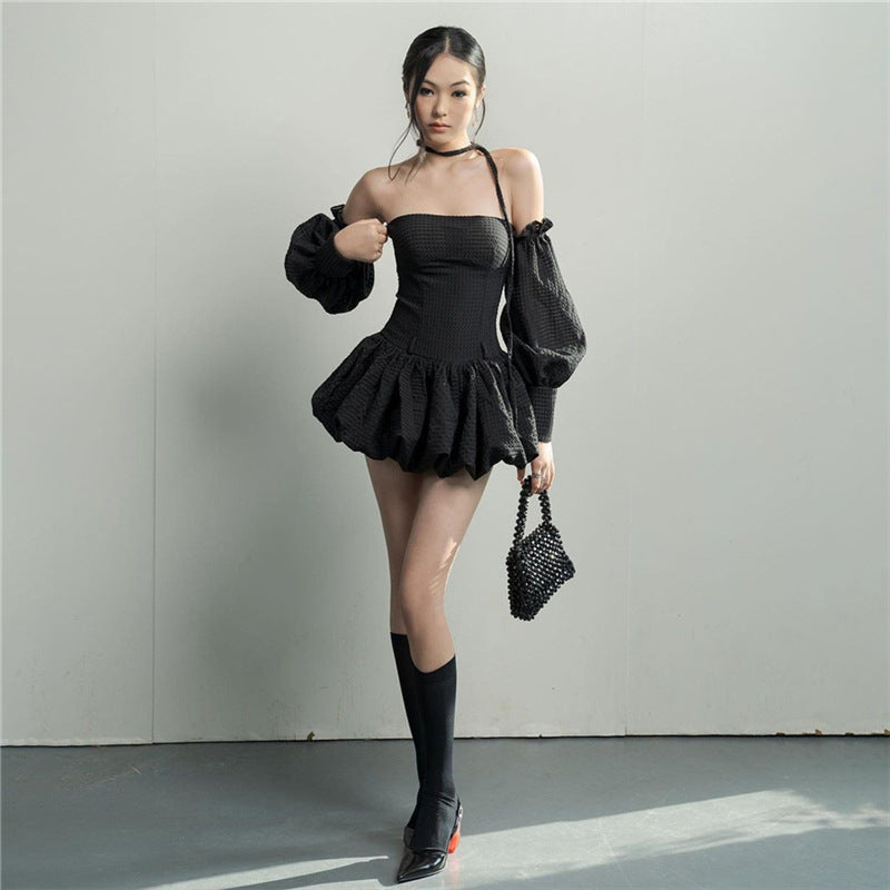 Women's Spring Solid Color Slim Fit High Dresses