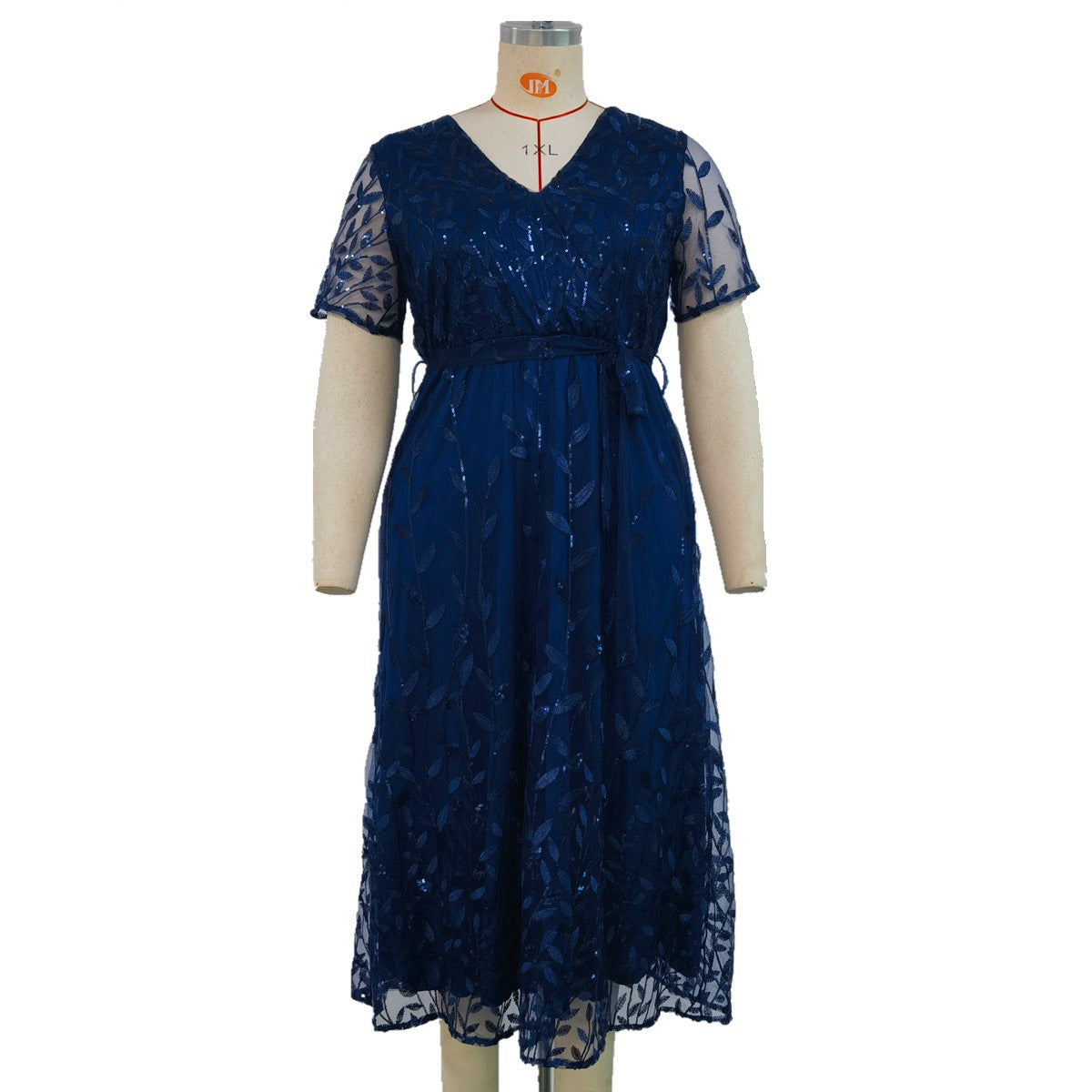 Women's Summer Sleeve Sequin Embroidery Bridesmaid Dress Dresses